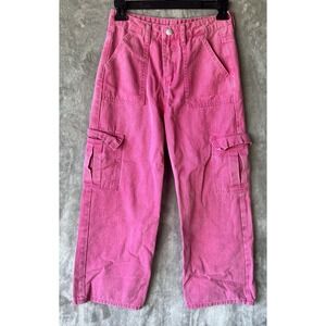 SHEIN jeans Teen pink Cargo 23x26 Girls 10-11 Year rockabilly barbiecore